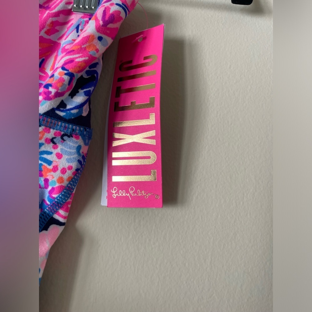 NWT Lilly Pulitzer leggings turtle amazement pink Blue XXS - Picture 10 of 10